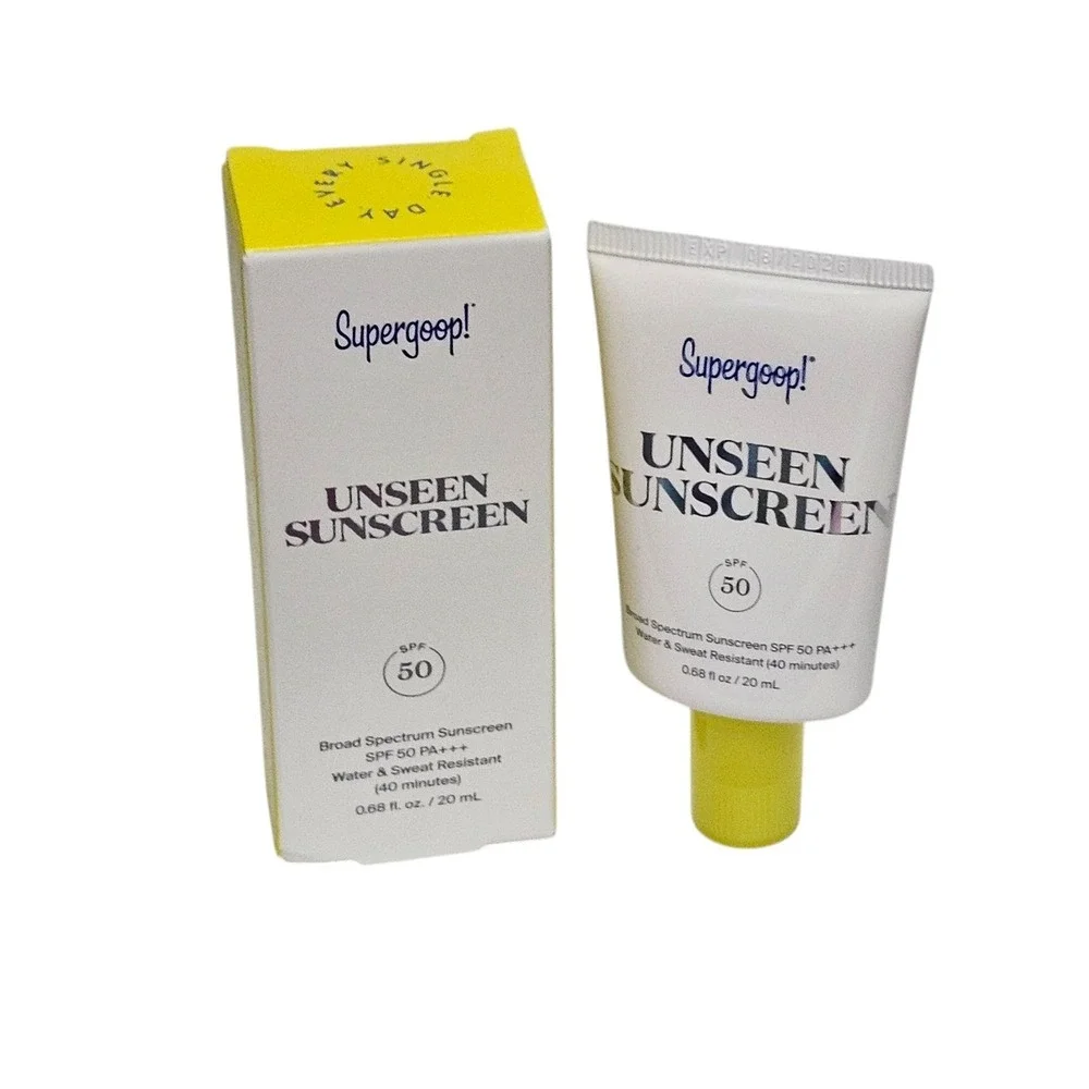 Supergoop! Unseen Sunscreen SPF 50 Water Sweat Resistant Travel Size 0.68oz